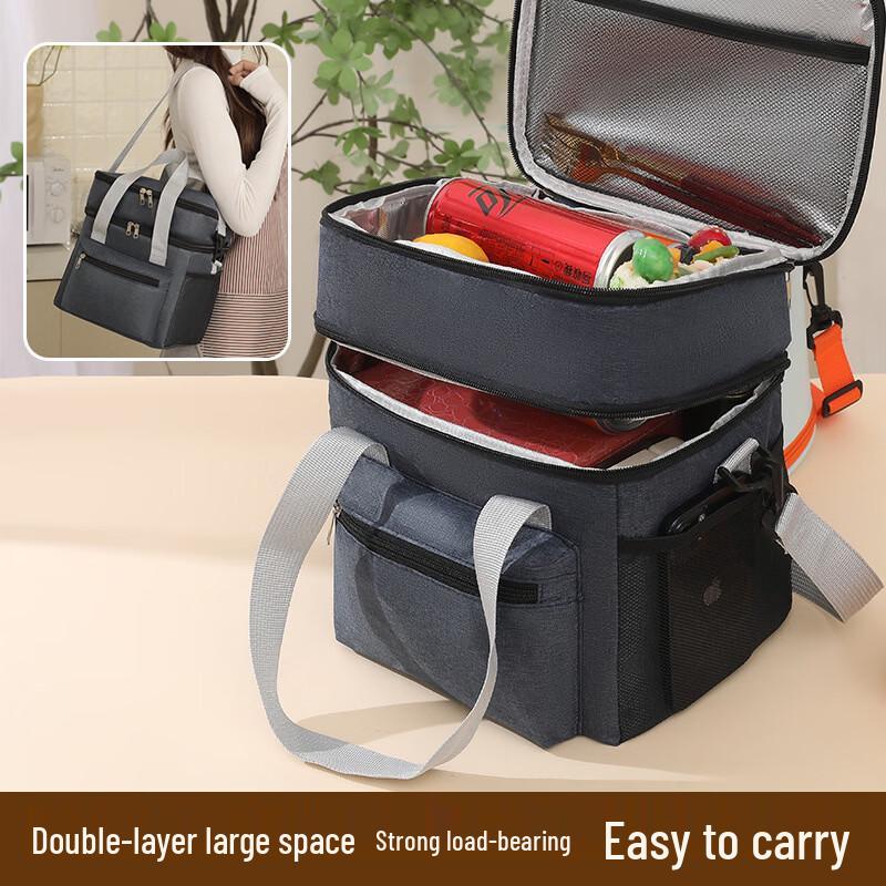 OLOEY Double-Layer Insulated Lunch Bag