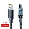120 Вт 6A USB Type C - Type C кабель для быстрой зарядки USB USB C кабель для передачи данных со светодиодным дисплеем для Xiaomi Samsung Huawei