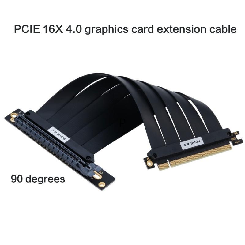 PCIe4.0 16X Risers Cable 20cm Length Enhanceds Signal Integrity ABS Construction Servers Hardware Compatible
