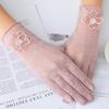 Весенне-летние женские перчатки для защиты от солнца, кружевные с цветами, легкие, дышащие, для вождения, уличные, солнцезащитные, для велоспорта, с сенсорным экраном