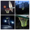 Nightlight Basketball Net Nylon Glowing Basketball Hoop Rim Net 12 Loops Standard Size Glowing Basketball Net Sun