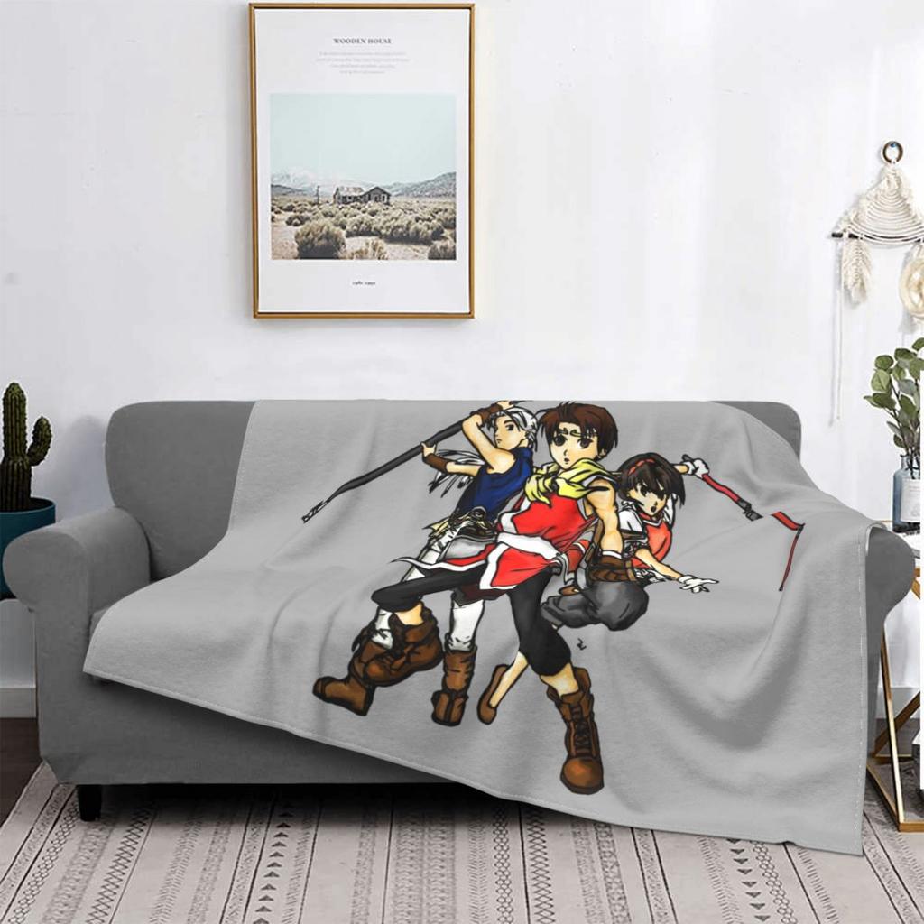 Genso Suikoden Лучшие RPG Одеяла винтажные игры Флис Смешные Теплые Пледы для Покрытия Кресла Украшения Дивана