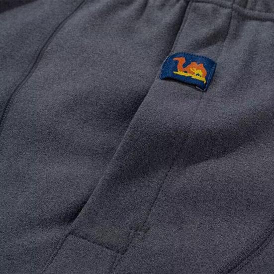 Мужские зимние штаны, эластичные однотонные U-образные выпуклые регулируемые талии, толстые теплые домашние брюки, пижамные штаны, зимнее термобелье