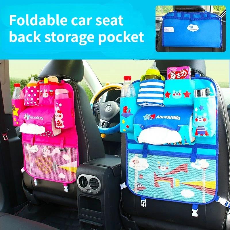 Car Seat Back Bag Multifunctional Creative Cartoon Car Seat Back Storage Hanging Bag Car Accessories Interior Car Organizer