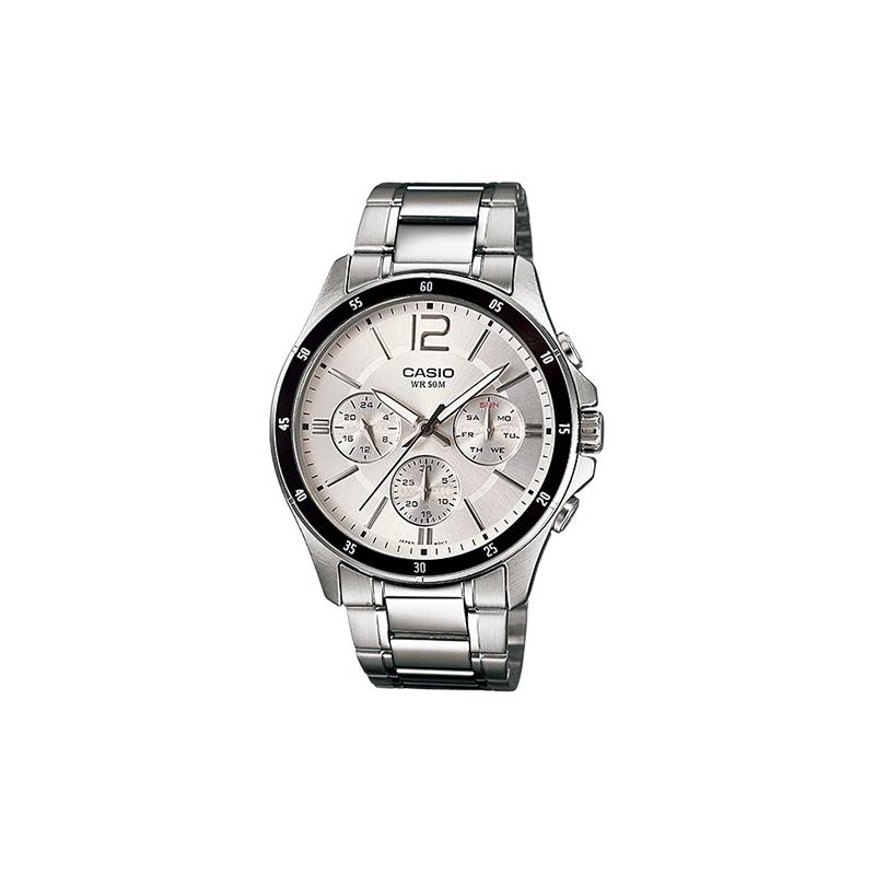Casio Серия STANDARD Единорог Простые Бизнес Водонепроницаемые Кварцевый Механизм Стальной Ремешок Японские и Корейские Часы Мужские;s Часы MTP-1374D-7A