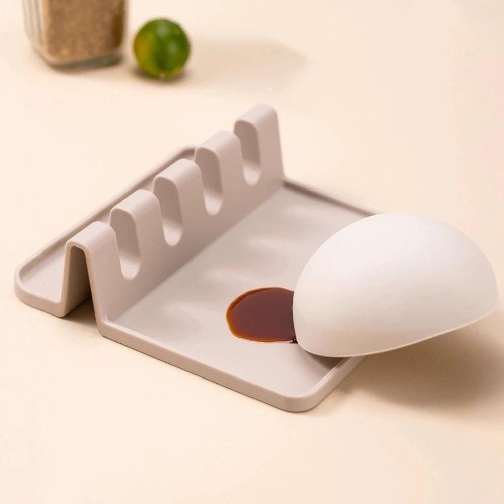 Heat-Resistant Pot Lid Rack Silicone Chopsticks Holder Kitchen Utensil Rack Cooking Station
