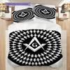 Recognized Freemasonry bedding, duvet cover, pillowcase, home decoration, birthday gift (1 * duvet cover+2 * pillowcase, coreless)