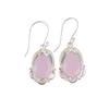 Rose Calcedony Gemstone 925 Sterling Silver Trendy Jewelry Earrings For Wedding EE-41-15