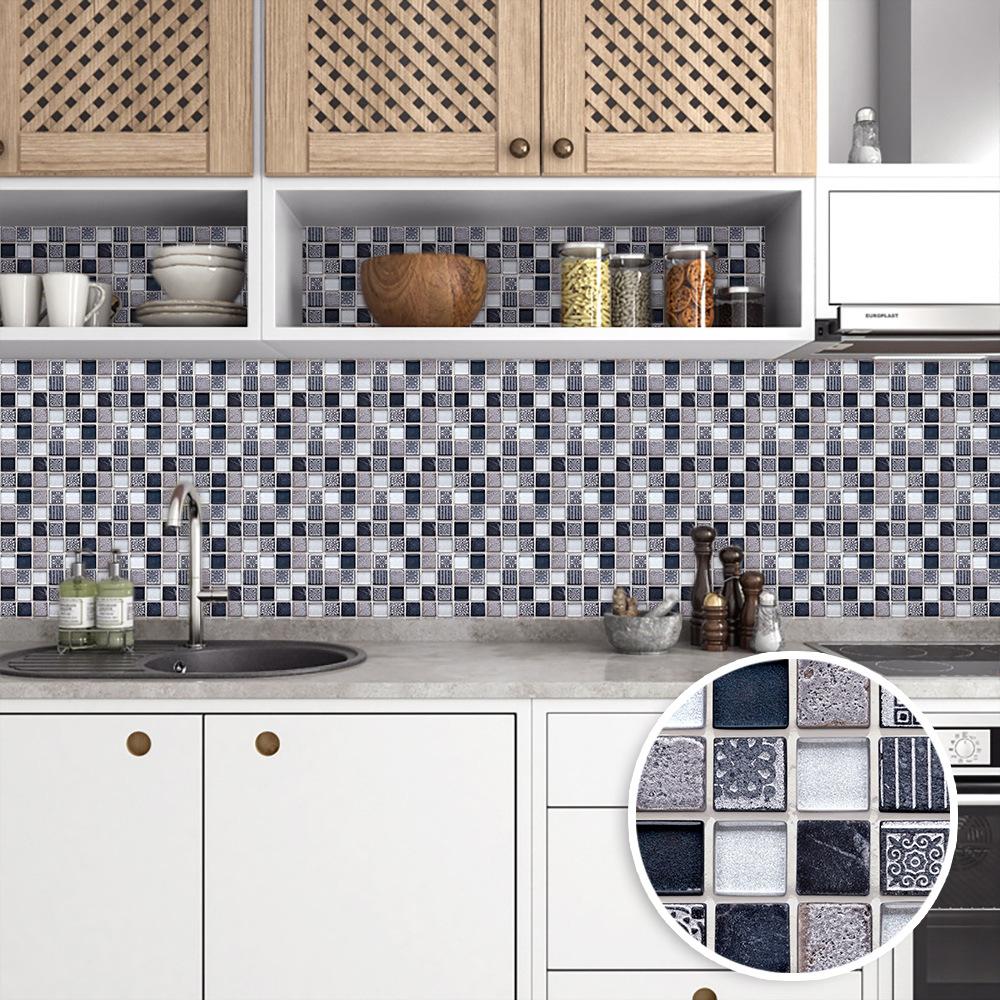 10 шт./компл. самоклеящиеся мозаичные наклейки в стиле имитации плитки на стену для гостиной, кухни, ванной комнаты, красивые наклейки на швы, товары для украшения дома