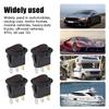 4Pcs Round Rocker Toggle Switch 3 Pins DC 12V 20A SPST ON/OFF Switch with LED Light Rocker Button for Car Automotive Boat Truck