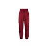 Sportswear Solid Logo Print Drawstring Elastic Waist Cuffed Knit Joggers Women Joggers Deep-Red DQ5887-677