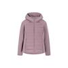 Пуховик Running Series с капюшоном, однотонный, на молнии, с логотипом, женская верхняя одежда, сиренево-серый 962245909-2
