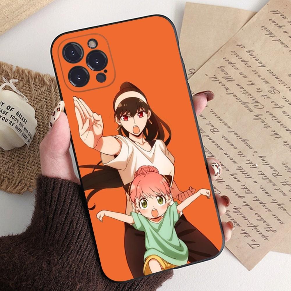 Мультяшный чехол для телефона SPY FAMILY Аниме Силиконовый Мягкий для iphone 15 14 13 12 11 Pro Mini XS MAX 8 7 6 Plus X XS XR Чехол