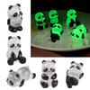 5xMini Glowing Panda Figurines Resin Statue Micro Landscape Ornament Glowing In Dark Miniature Decor for DIY Phone Case