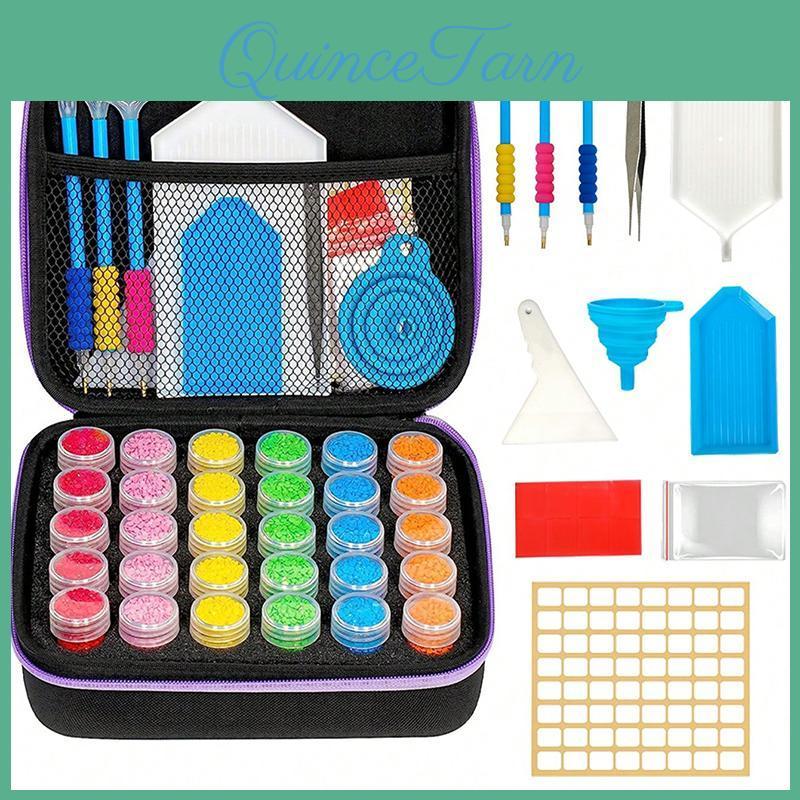 1 Kit Painting Art Diamond With Portable Storage Bag Nonslip Pad Diamond Pen And Tool Kit For Diy Art Jewelry Storage