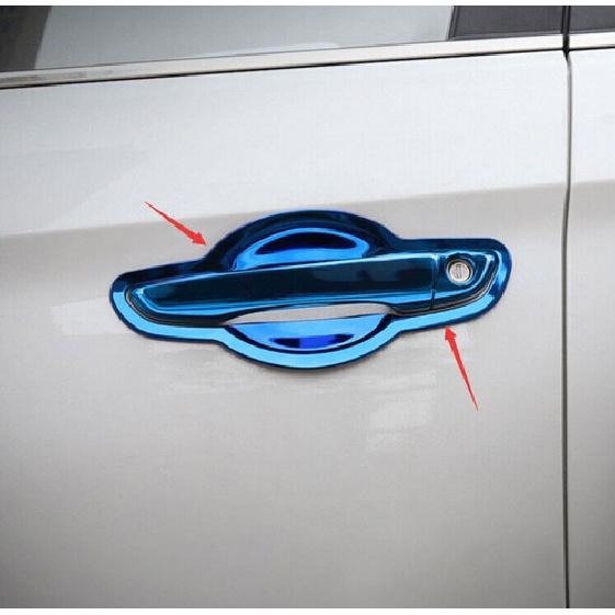 Титановый Синий Накладка на Чашу Ручки Внешней Двери 8 ШТ. Для Hyundai Elantra 17-