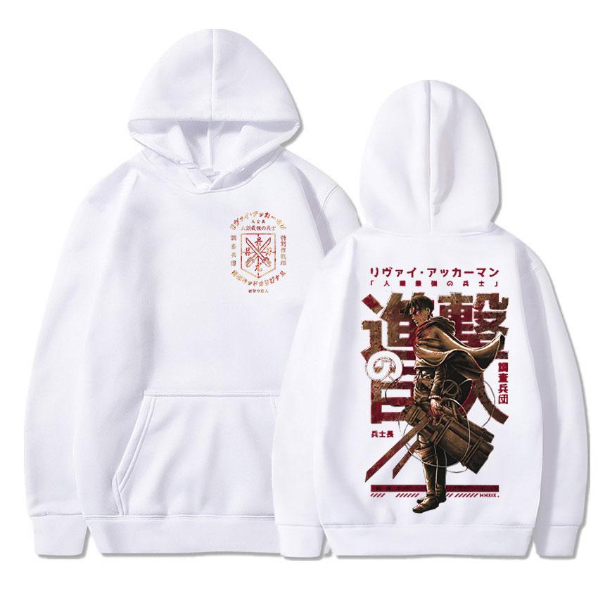 Hot Anime Attack On Titan Levi Graphic Printed Hooded Men Women Hoodies Plus Size Sweatshirt Harajuku Streetwear Clothes Tops