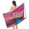 Gabby's Dollhouse Bath Towel 3D Printed Microfiber Soft Water Absorbing Breathable For Girl Kids Decorative Cartoon Beach Towel