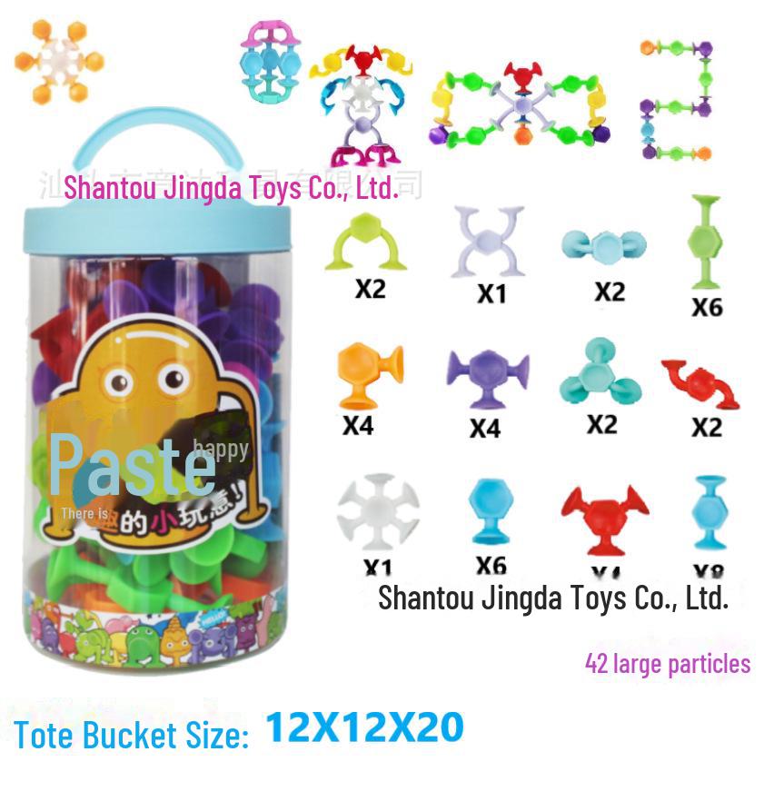 Sticky Music Suction Cup Building Blocks - Soft Silicone Educational Toys for Bath & DIY Play