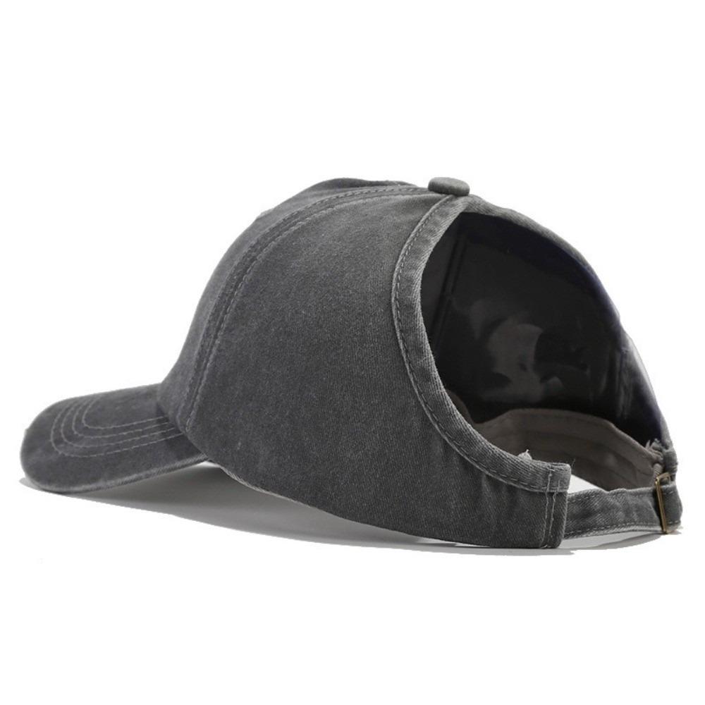 Hip Hop Empty Top Hat Solid Color Sun Protection Peaked Hat Vintage Washed Baseball Cap Outdoor