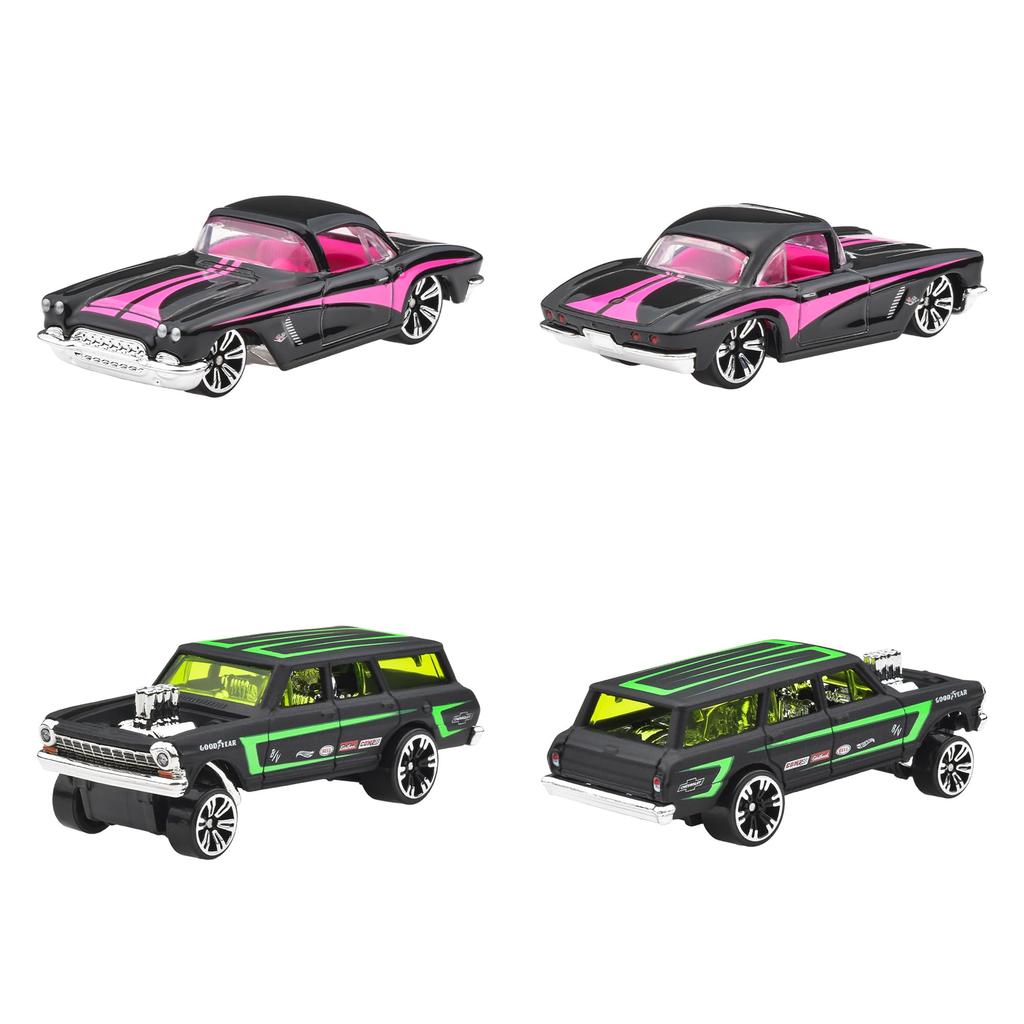 Hot Wheels Neon Speeders Assorted Vehicle Diecast Box of Ages Toys, Cars, 10, 3+, Multi-color, HLH72-986F