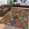 Colorful Geometric Pattern Rug for Vibrant Spaces Suitable for use as an anti-slip game mat for living room and bedroom sofas