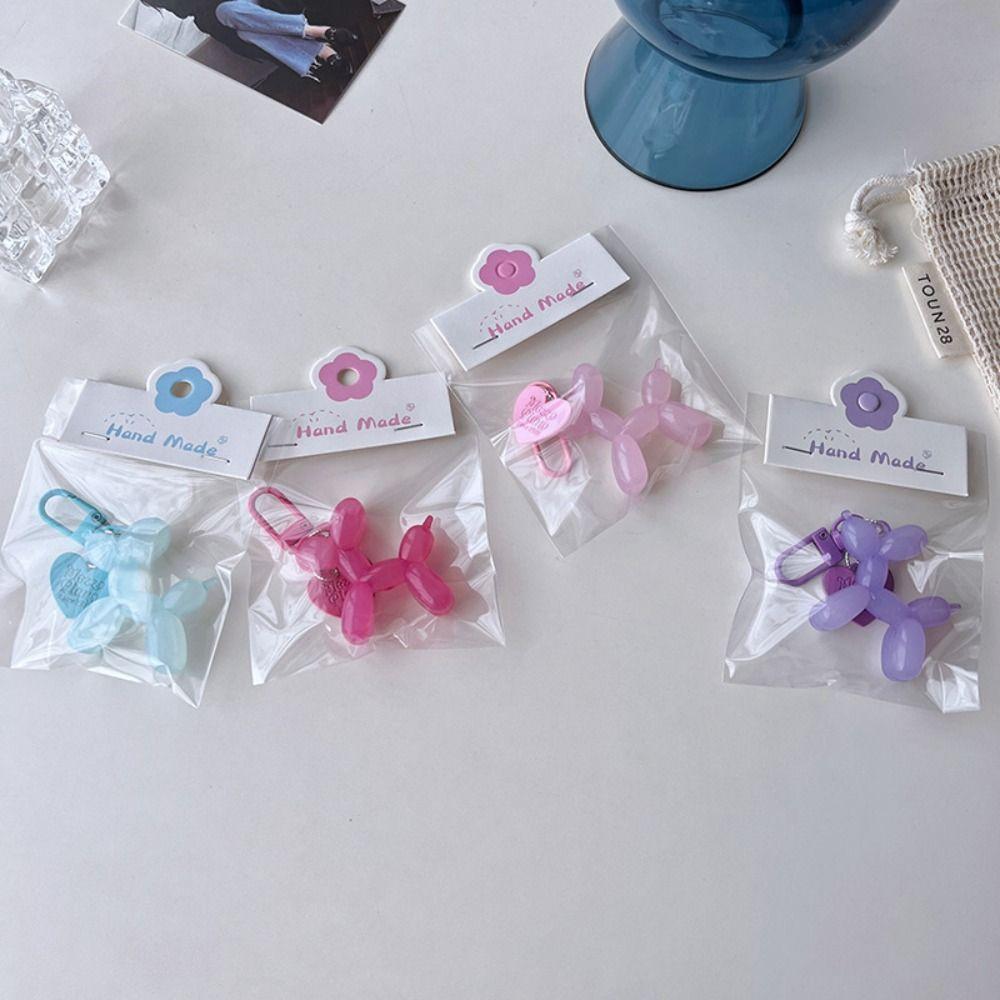 Dog Jelly Balloon Puppy Keychain Love Pendant Cartoon Puppy Pendant Creative   Women