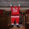 Velvet Climbing Santa Claus Decoration Self-adhesive Christmas Background Decoration  Stair Railing