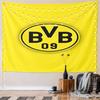 Yellow Oval with "BVB 09" Text Design Pattern Wall Hanging Tapestry Decorative Tapestry Home Decor for Bedroom and Living Room