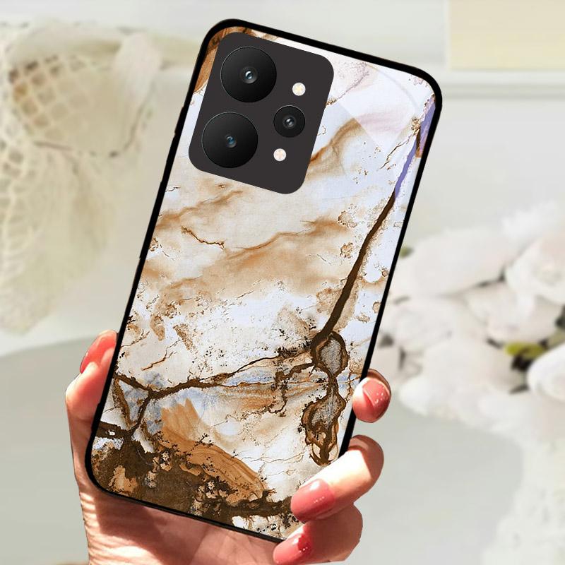 Ударопрочный Чехол Для Телефона Realme 15 5G Чехол RMX5106 RMX5105 Чехлы Из Закаленного Стекла Для Realme15 Fundas Роскошный Защитный Корпус