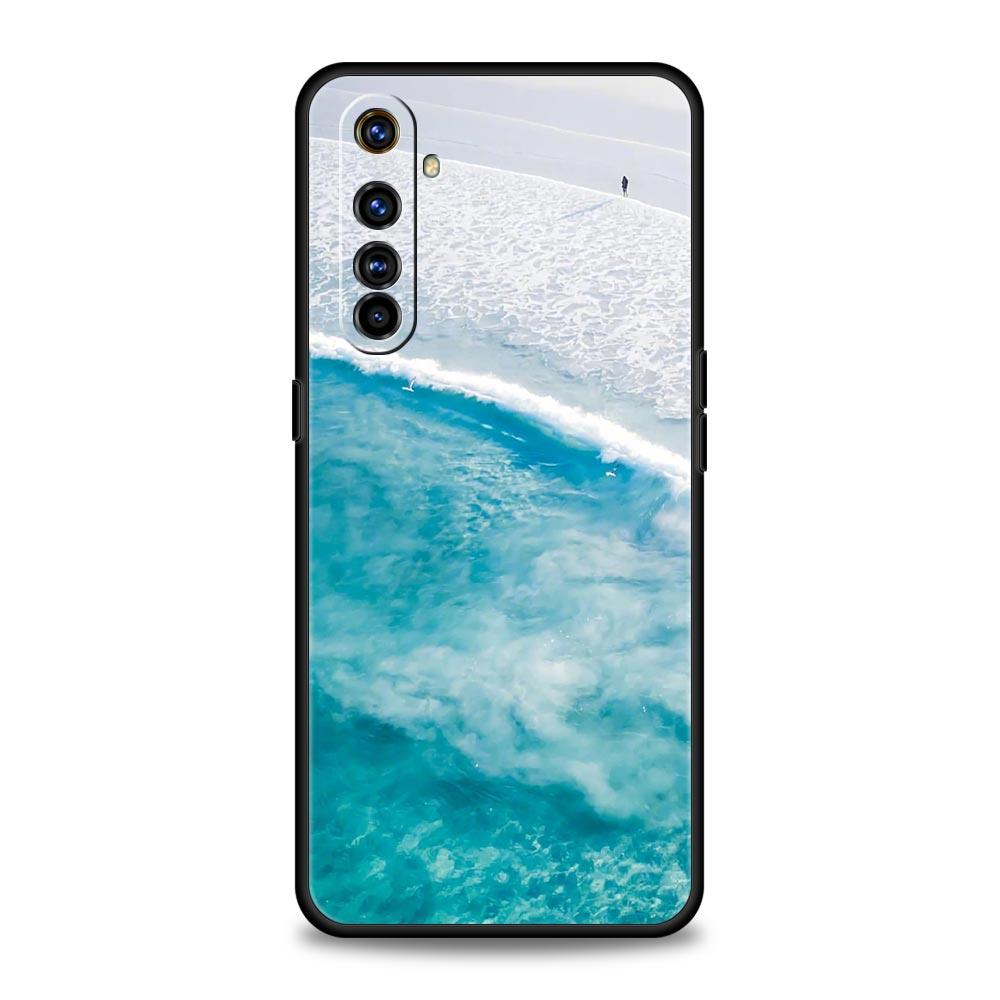 Красивый синий морской модный чехол для Realme 16 15T 14 13 12 11 10 4G 9 8 5G Pro Plus C21 C25 C35 GT5 GT3 GT2 Neo 2 3 3T 5 Чехол