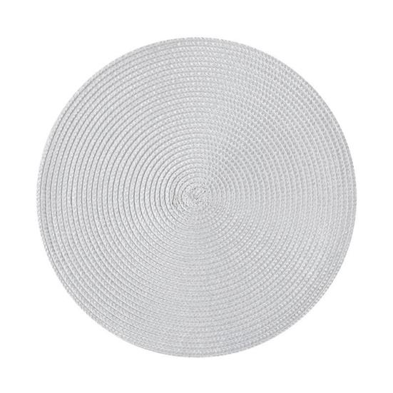 Round Woven PP Placemats Heat Resistant & Oil Proof Simple Solid Color Table Mats for Dining Kitchen Table Modern Home