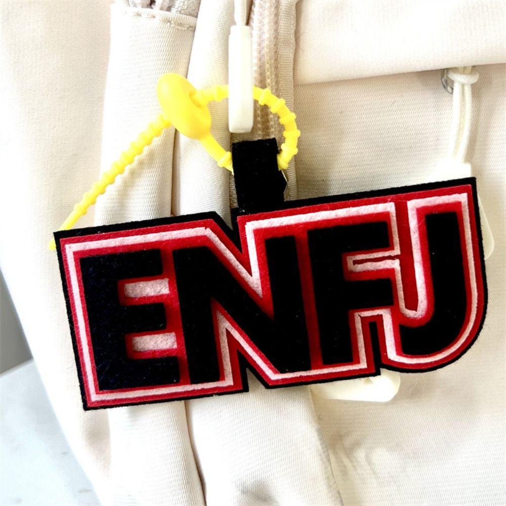 Letter MBTI Key Chain Korean Style 16 Type Personality Key Chain Non-woven Pendant Decoration