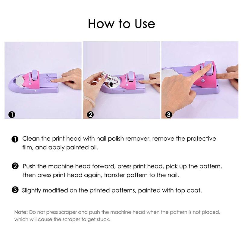 Машина-принтер для нейл-арта своими руками с цветными трафаретами - Автоматический набор инструментов для печати узоров для домашнего салона маникюра