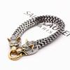 Nordic Viking Wolf Head Titanium Steel Men's Hip-Hop Stainless Steel Bracelet