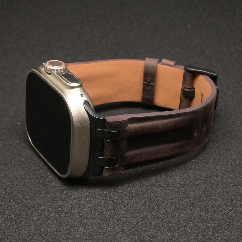 Кожаный ремешок на запястье для Apple Watch Ultra 3 2 49мм 46мм 45мм 44мм Аксессуары МУЖСКОЙ ремешок для Iwatch Серии 11 10 9 8 7 6 SE3