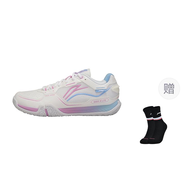 Li Ning Амортизация Скольжение Устойчивость Покрытие Низкий верх Бадминтонные кроссовки Унисекс Стандартные Белый AYTV003-1