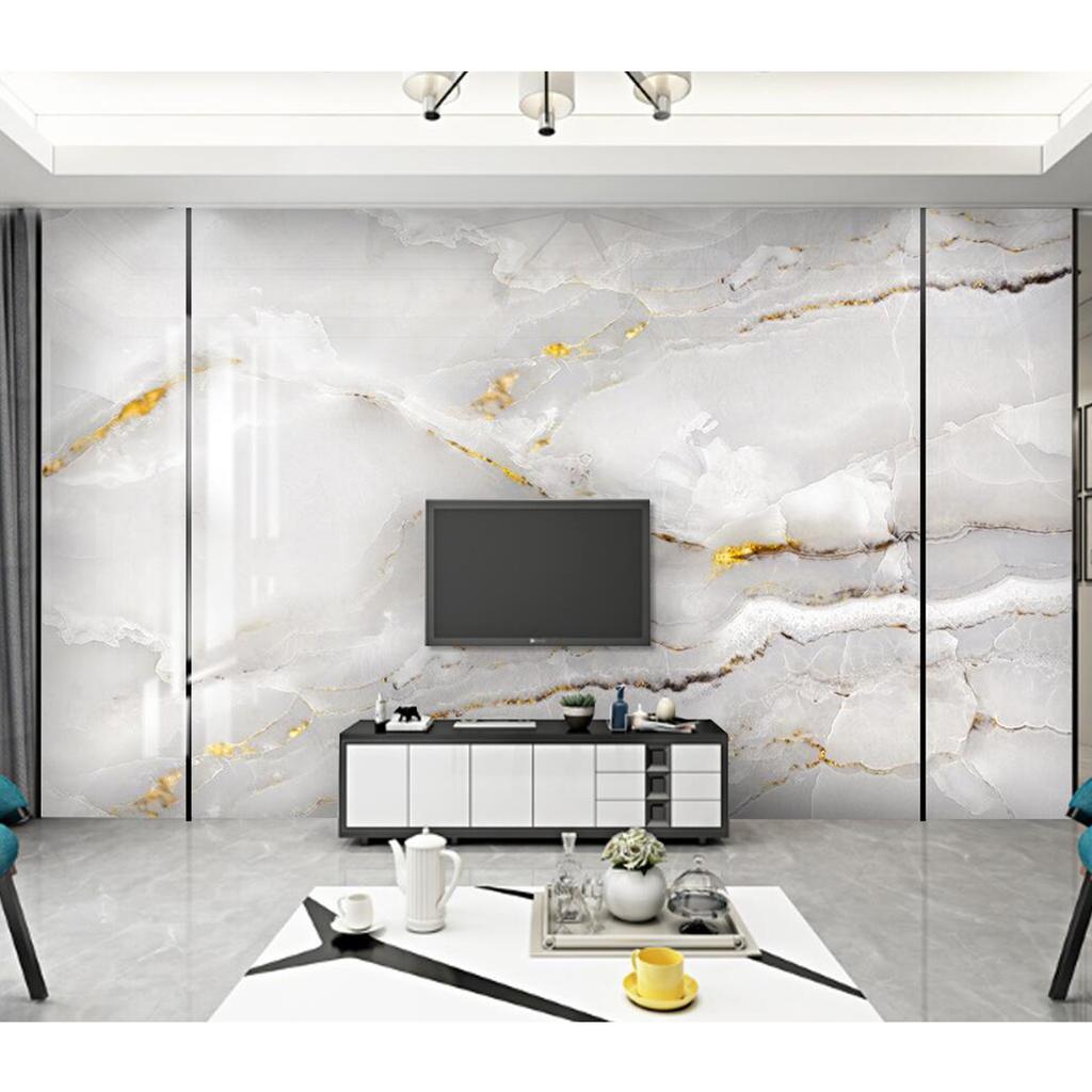 Modern Simple Wallpaper Golden Marble Wall Mural Living Room Tv Sofa Hotel Luxury Wallpaper Home Decor