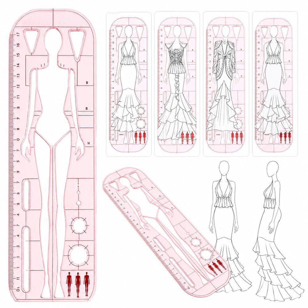 Plastic Garment Drawing Template Dynamic Poses Clothing Design Ruler Garment Pattern Making