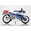 Aoshima 1/12 Honda NSR250R '89 (Ross White x Terra Blue) 165mm Completed Bike Model