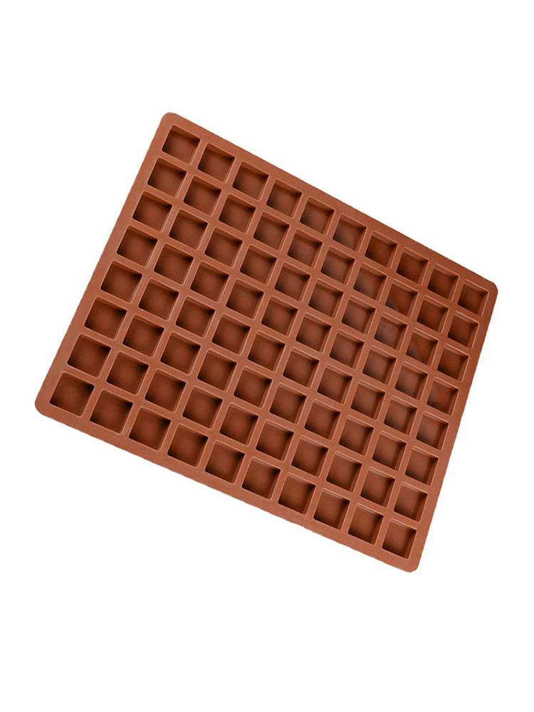 80-луночный квадратный пищевой силиконовый противень для коричневого сахара с помадкой, квадратный противень для шоколадного льда, форма для выпечки, кухонная выпечка