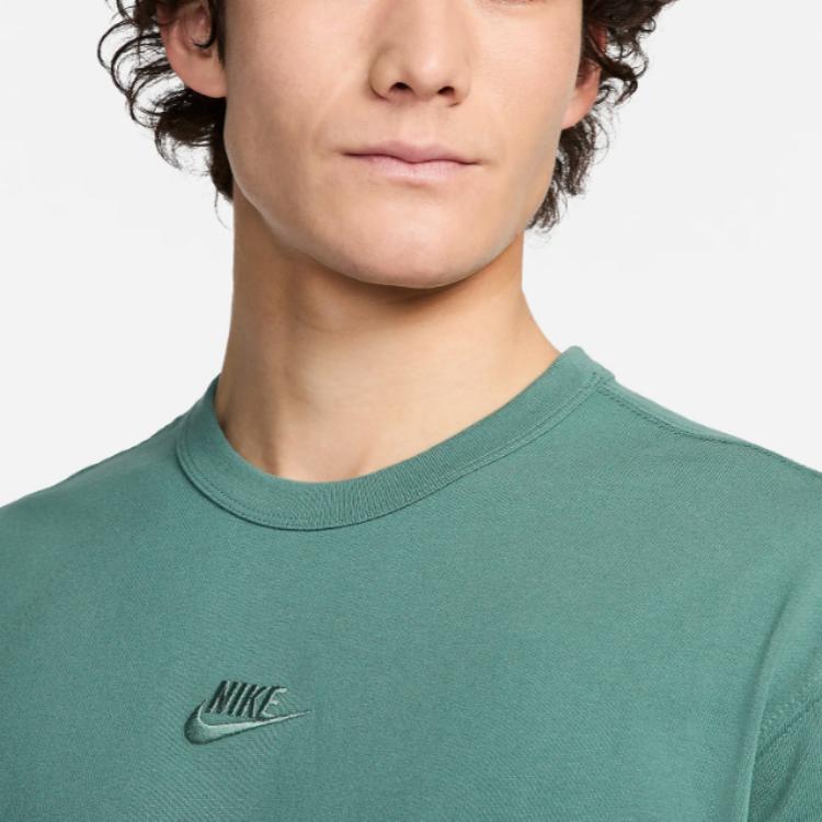 Nike Футболки Мужские Зеленые С Круглым Вырезом Умеренный Прямой Крой DO7393-361