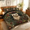 Christmas animals Pattern Bedding Home Decoration Birthday Gift ( 1 duvet cover + 2 pillowcase, without core),fan merchandise.