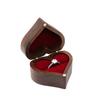 Сердце из орехового дерева шкатулка для кольца предложение держатель для обручального кольца шкатулки для хранения ювелирных изделий без кольца