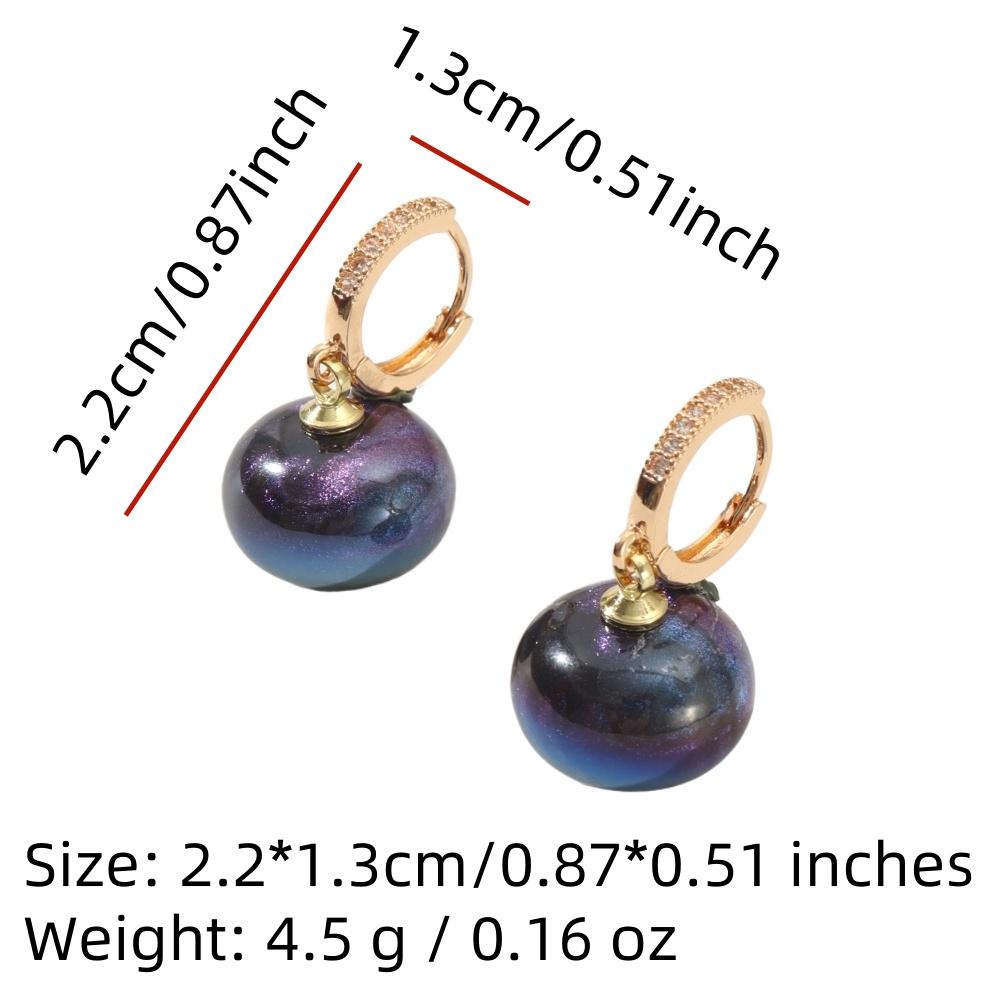 New Fashion Bread Round Big Pearl Dangle Earrings For Women Wedding Jewelry Gift Temperament Cubic Zirconia Eardrop