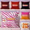 Оригинальная наволочка для подушки с надписью "D-Dunkin Donuts" для дивана-кровати, шелковистая, элегантная, с невидимой молнией.