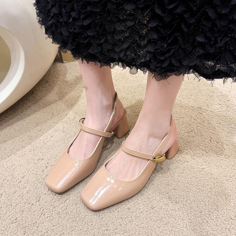 Модная французская ретро женская обувь 2024 осень лакированная кожа бант туфли-лодочки модные туфли Мэри Джейн женские низкий каблук элегантные кожаные туфли