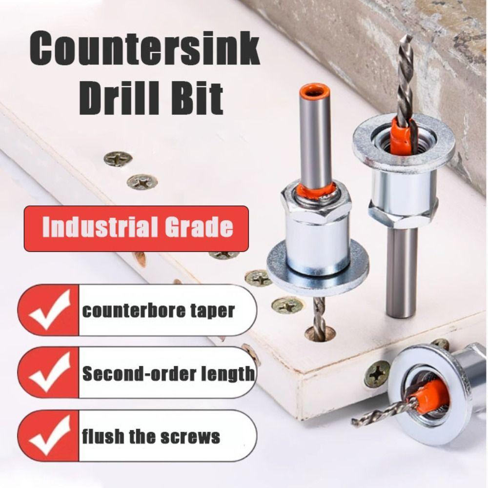 Adjustable Shank Countersink Drill Bit Wear Resistant Chamfer Tool  Screw Chamfer