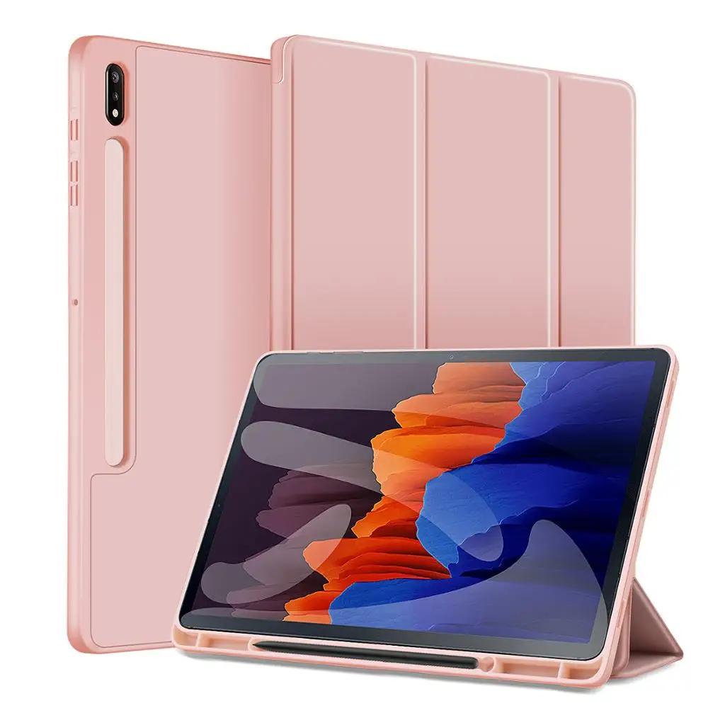 Чехол для Samsung Galaxy Tab S6 10.5 Cover с функцией Sleep/Wake up для Galaxy Tab S7 S8 11 S10 S9 FE 10.9 PLUS 12.4 13.1 Держатель для стилуса Funda