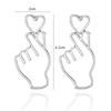 Korean Trends Creative Love Earrings For Women Jewelry Personality Simple Heart-shaped Stud Earrings brincos Gifts